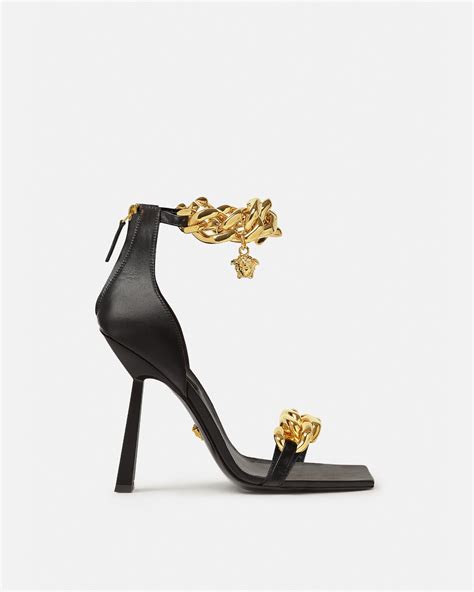 Versace gold chain chain sandals